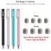 Universal Stylus Pens for Touch Screens - High Sensitivity Capacitive Stylus Fiber Tips 2 in 1 Touch Screen Pen with 8 Extra Tips for iPad iPhone Android Phone Chromebook All Touchscreen Tablets